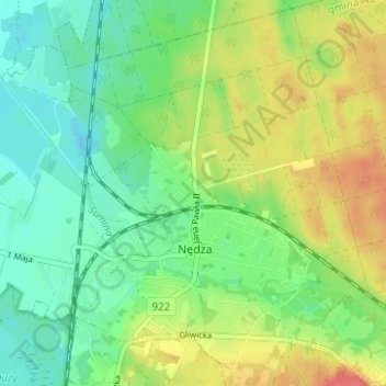 Rogol topographic map, elevation, terrain
