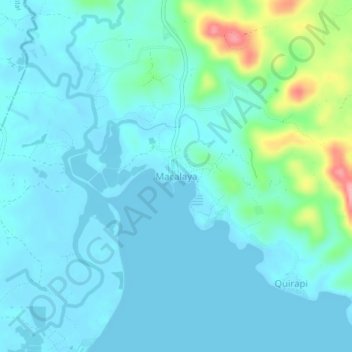 Macalaya topographic map, elevation, terrain
