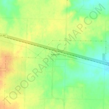 Kirkland topographic map, elevation, terrain