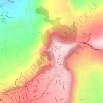 Eco Parque Macadamia Extremo topographic map, elevation, terrain