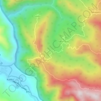 Ranga topographic map, elevation, terrain