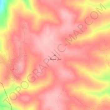 Jabal Sim`an topographic map, elevation, terrain