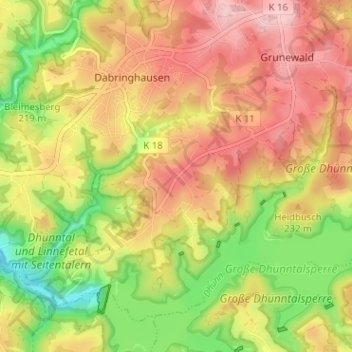 Ketzbergerhöhe topographic map, elevation, terrain