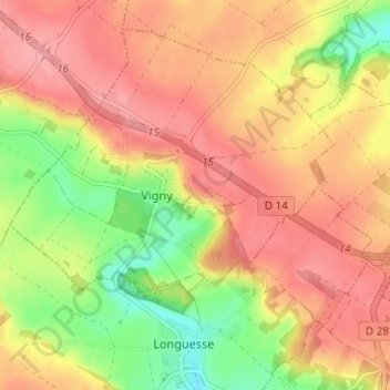 La Gaudière topographic map, elevation, terrain