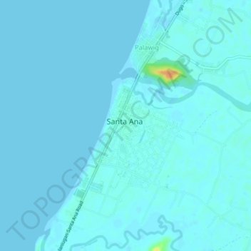 Centro topographic map, elevation, terrain