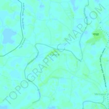 Bahara topographic map, elevation, terrain