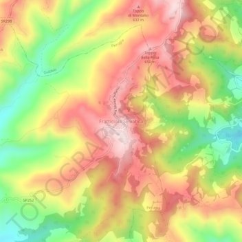 Fratticiola Selvatica topographic map, elevation, terrain