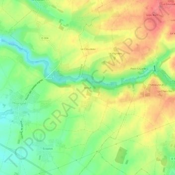 Besse topographic map, elevation, terrain