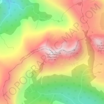 Coquihalla Mountain topographic map, elevation, terrain