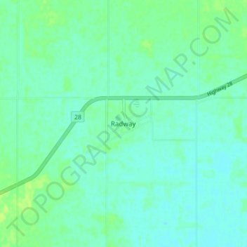 Radway topographic map, elevation, terrain
