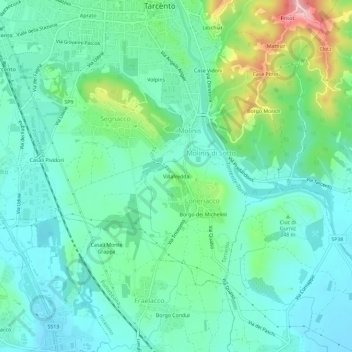 Villafredda topographic map, elevation, terrain