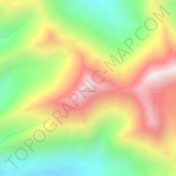 Red Mountain topographic map, elevation, terrain