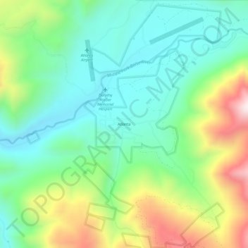Atlanta topographic map, elevation, terrain