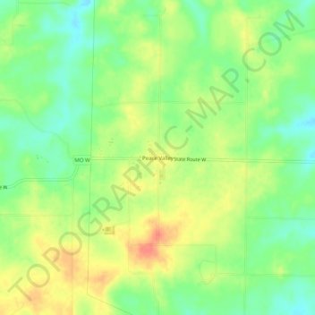 Peace Valley topographic map, elevation, terrain