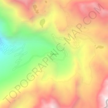 Katao topographic map, elevation, terrain
