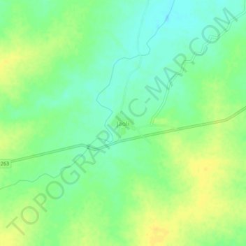 Jaoli topographic map, elevation, terrain