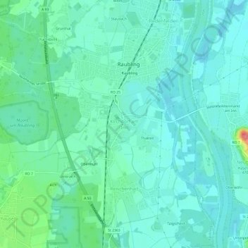 Kirchdorf am Inn topographic map, elevation, terrain