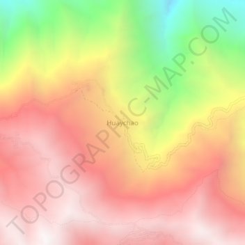 Huaychao topographic map, elevation, terrain