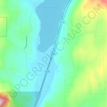 Cocolalla topographic map, elevation, terrain