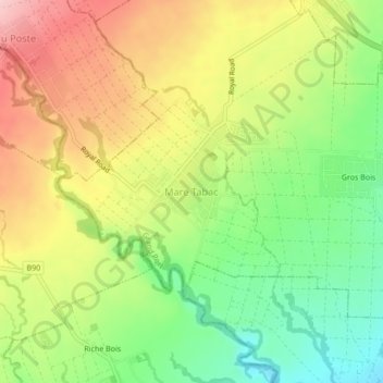 Mare Tabac topographic map, elevation, terrain