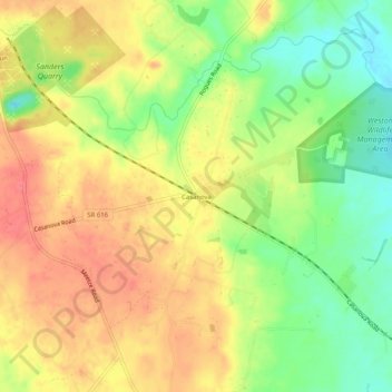 Casanova topographic map, elevation, terrain