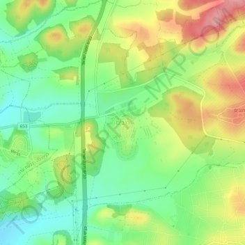 Regavim topographic map, elevation, terrain