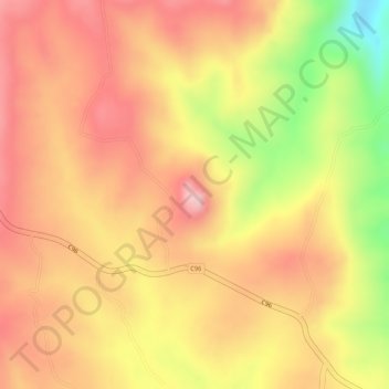 Nzambani Rock topographic map, elevation, terrain