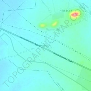 Halebaati topographic map, elevation, terrain