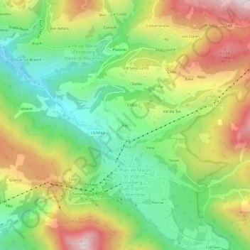 Ras topographic map, elevation, terrain