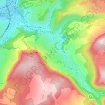 La Bastide topographic map, elevation, terrain