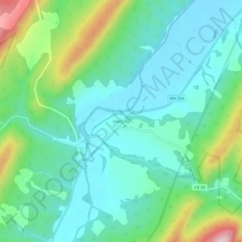 Lost City topographic map, elevation, terrain