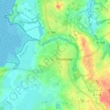 Les Ormelets topographic map, elevation, terrain