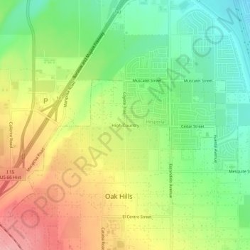 High Country topographic map, elevation, terrain