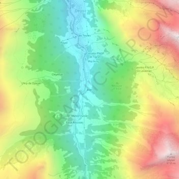 Bien topographic map, elevation, terrain