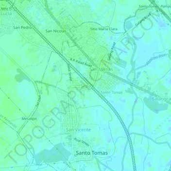 Sapa topographic map, elevation, terrain