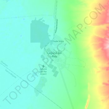 Laguna del Rey topographic map, elevation, terrain