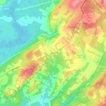 Ironia topographic map, elevation, terrain