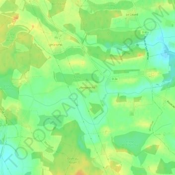 Romanèche topographic map, elevation, terrain