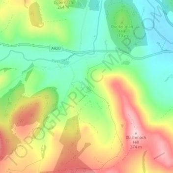 Wellheads topographic map, elevation, terrain