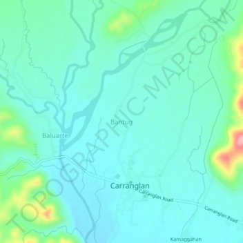 Bantug topographic map, elevation, terrain
