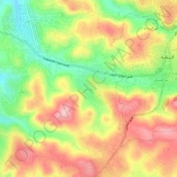 Zebdine topographic map, elevation, terrain