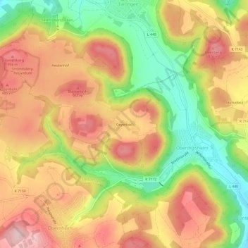 Geyerbad topographic map, elevation, terrain