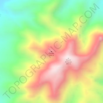 Juban topographic map, elevation, terrain