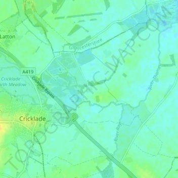 Eysey topographic map, elevation, terrain