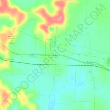 Fairdale topographic map, elevation, terrain