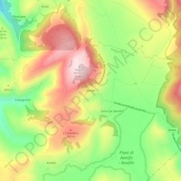 Annifo topographic map, elevation, terrain