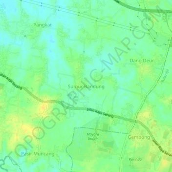 Sumur Bandung topographic map, elevation, terrain
