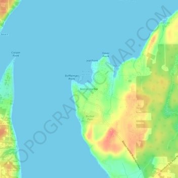 Boston Harbor topographic map, elevation, terrain