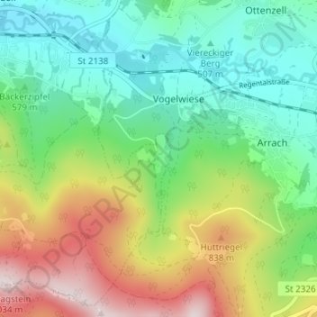 Simmereinöd topographic map, elevation, terrain