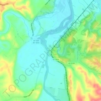 Morgan topographic map, elevation, terrain